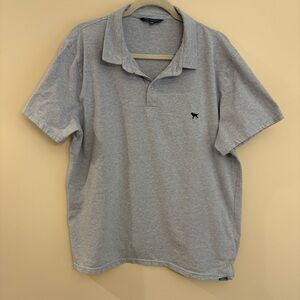 Simply Southern Men’s Heathered Light Blue Short Sleeve Polo Shirt Size XXL